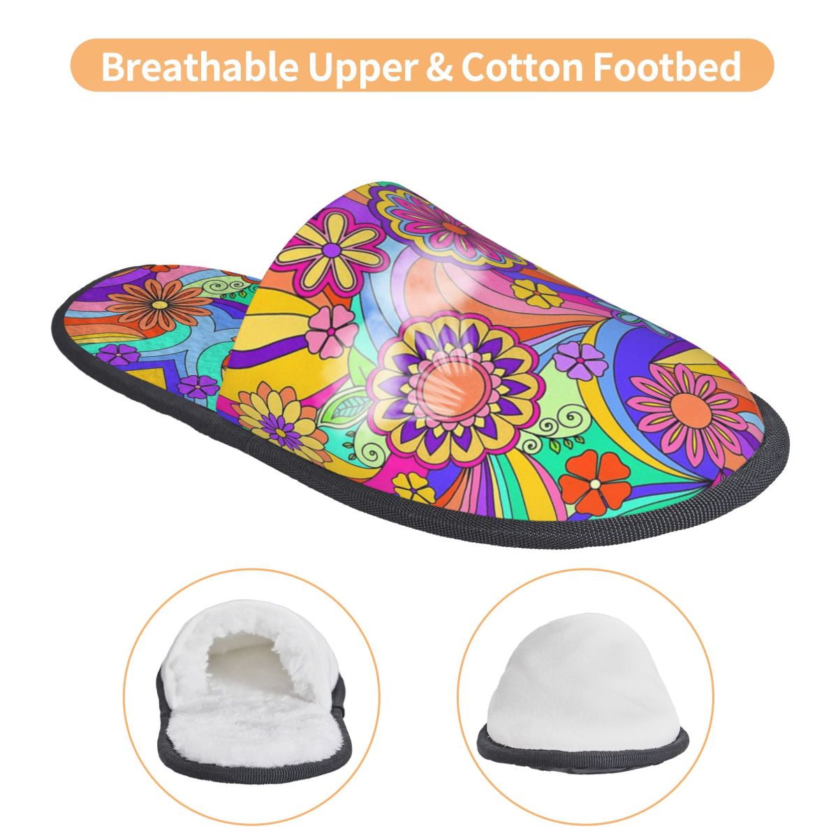 Мощные тапочки Groovy Psychede – обзор и цена Insole Memory Foam