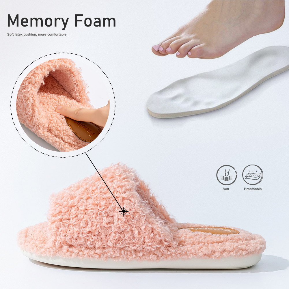 Пушистые домашние тапочки Pmoi – обзор и цена Insole Memory Foam