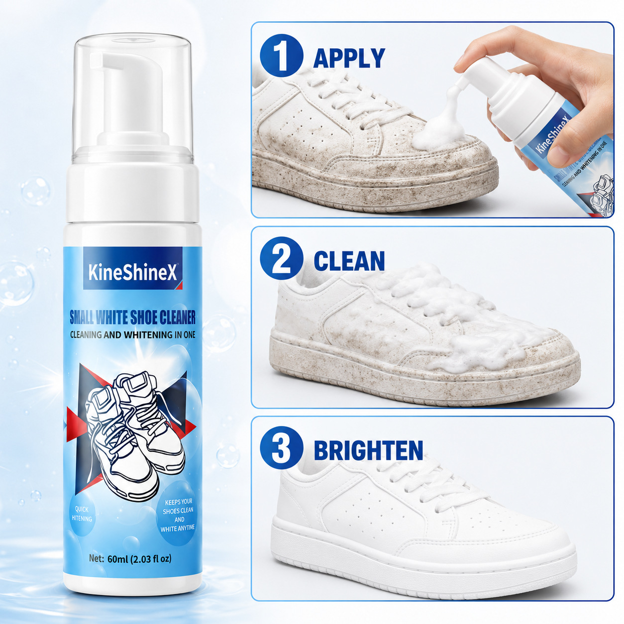 Набор для чистки обуви Gihen:  – обзор и цена Sneaker Care Foam