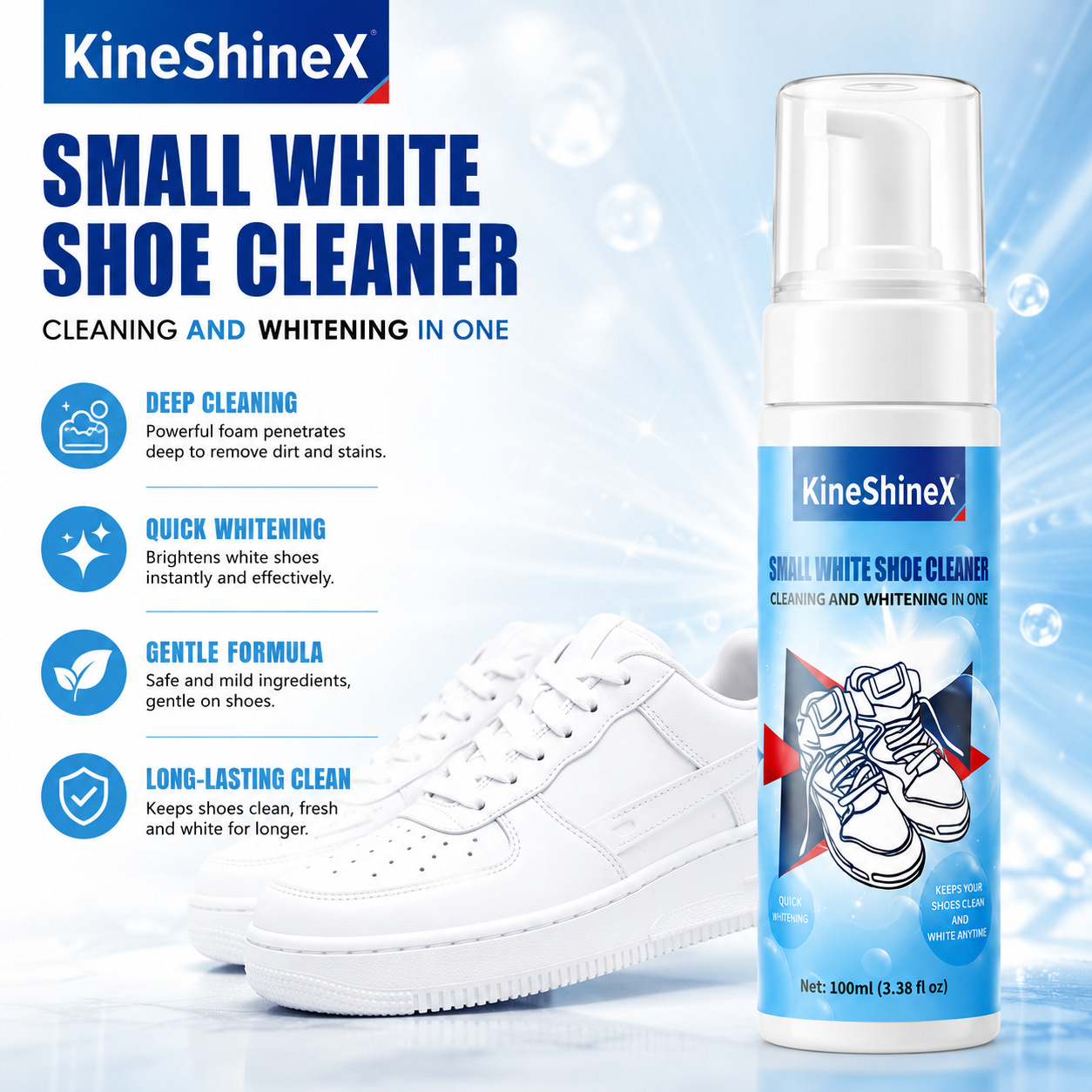 Набор для чистки обуви Gihen:  – обзор и цена Sneaker Care Foam